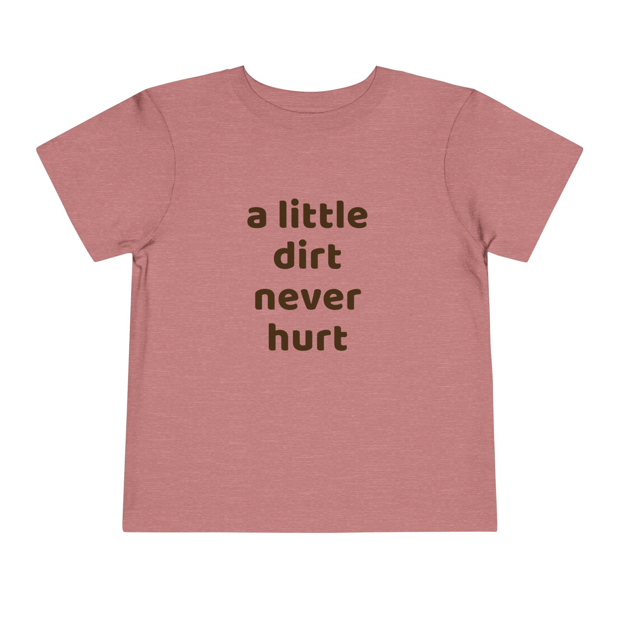 Toddler Tee — "a little dirt never hurt" Playful Kids Graphic Shirt