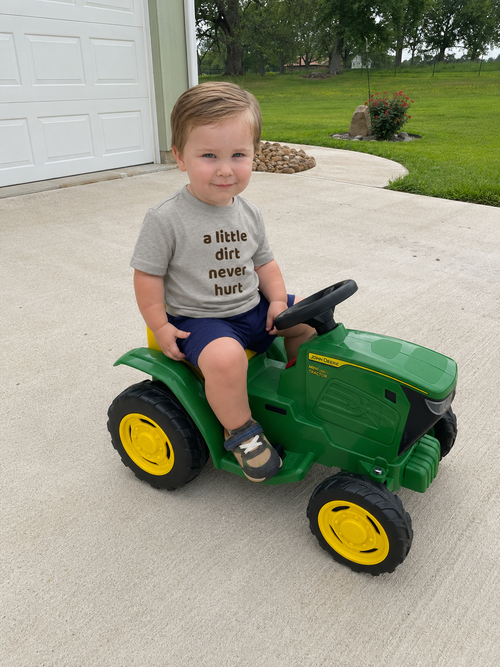 Toddler Tee — "a little dirt never hurt" Playful Kids Graphic Shirt